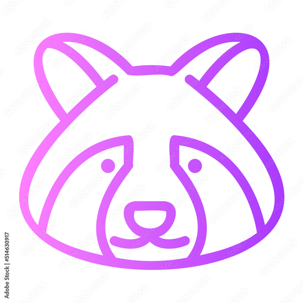 raccoon gradient icon raccoon gradient icon
