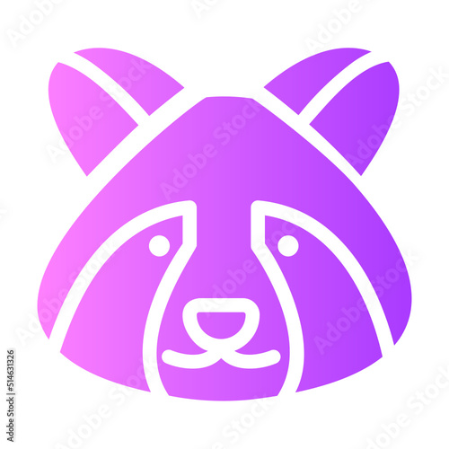 raccoon gradient icon