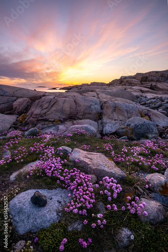 sunset in the mountains