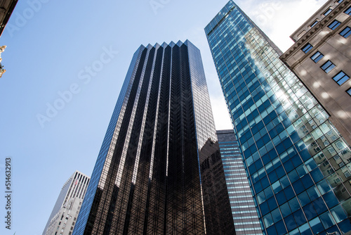 Skyscrapers at 5th Avenue in Manhattan  New York  United States of America