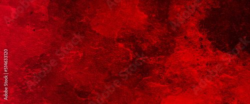 Red watercolor ombre leaks and splashes texture on white watercolor paper background with scratches and Old red scratched wall, grungy background or texture. Scary red wall for background. 