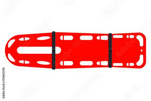 orange medical stretcher with holes
