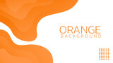 waves orange background template vector