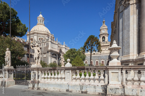 Catania. Veduta dell'esterno della Basilica Cattedrale di Sant'Agata 