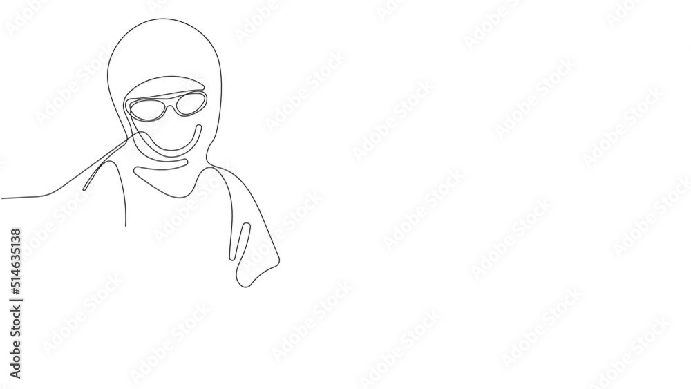 Self drawing line animation of a close up shot of a doctor or healthcare worker in personal protective in the interior hospital or epidemic or pandemic. High quality FullHD footage Self drawing line animation of a close up shot of a doctor or healthcare worker in personal protective in the interior hospital or epidemic or pandemic. High quality FullHD footage