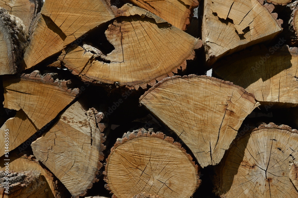 Naklejka premium woodpile background