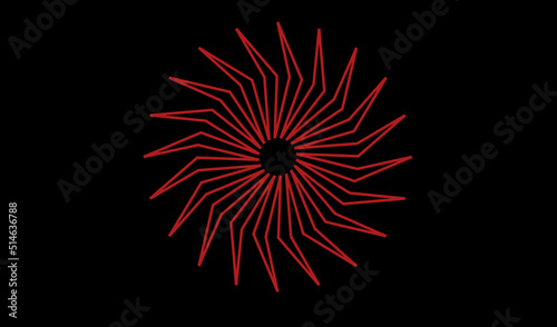 it is a geometric circle petals for your design