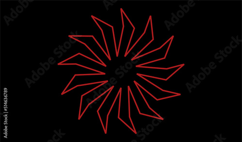 it is a geometric circle petals for your design