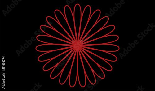 it is a geometric circle petals for your design
