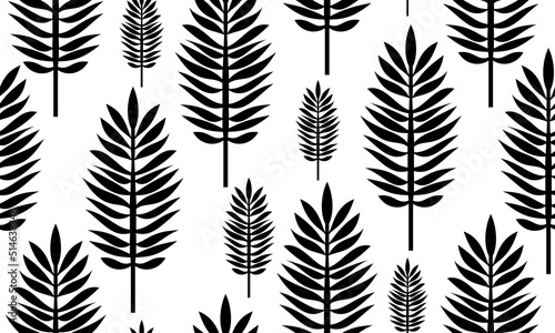Seamless pattern.Exotic plant. Tropical pattern  palm leaves seamless vector floral background.