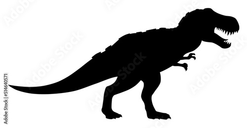 Dinosaur silhouette. Vector illustration. Tyrannosaurus © Hamna