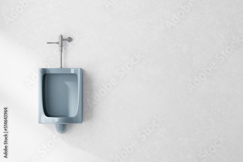 Modern Gray Urinals in Public Toilet-3D Rendering