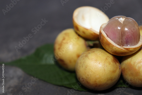 Baccaurea motleyana with leaf for eat