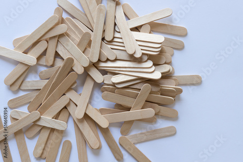Fotografie wood sticks on a light background