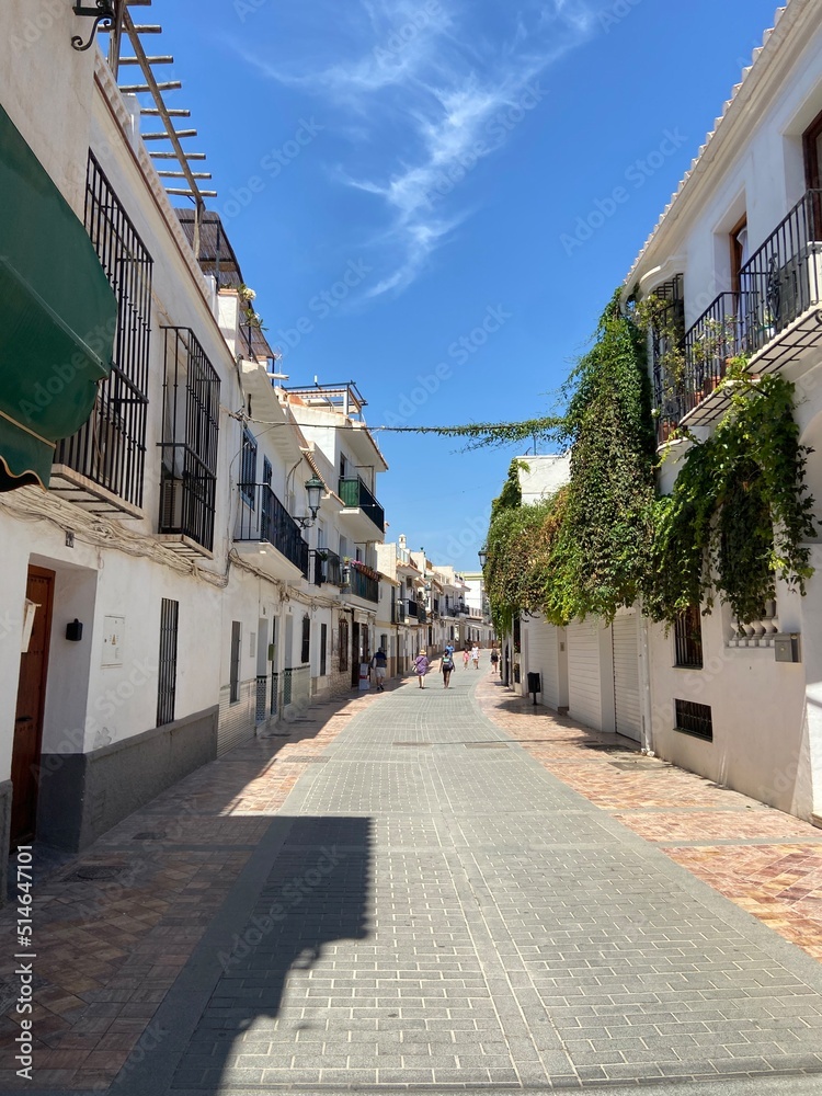 street in the old town of nerja in Spain 