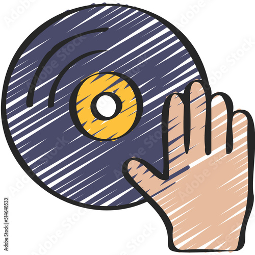 DJ Spinning Icon