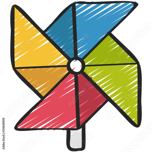Toy Windmill Icon