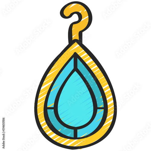 Droplet Gem Earring Icon