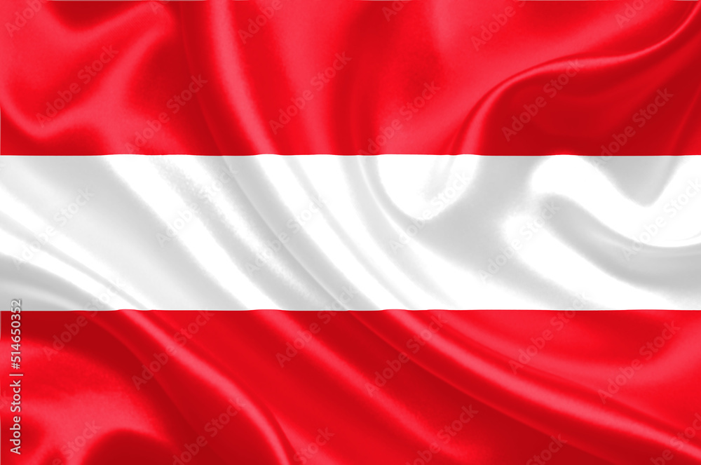 Austria flag on satin texture effect Austria flag on satin texture effect