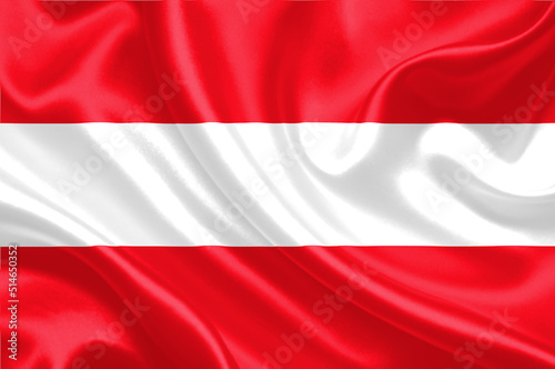 Austria flag on satin texture effect