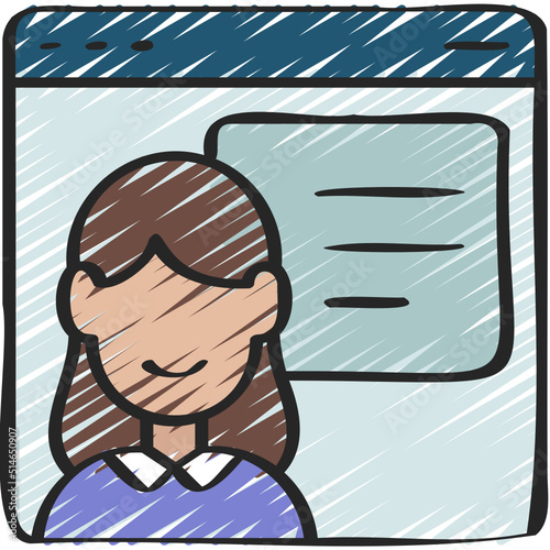 Female Course Tutor Icon