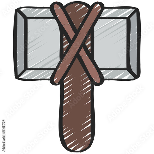 Caveman Hammer Icon