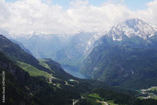 Panorama opening from Kehlstain mountain, the Bavarian Alps, Germany © nastyakamysheva