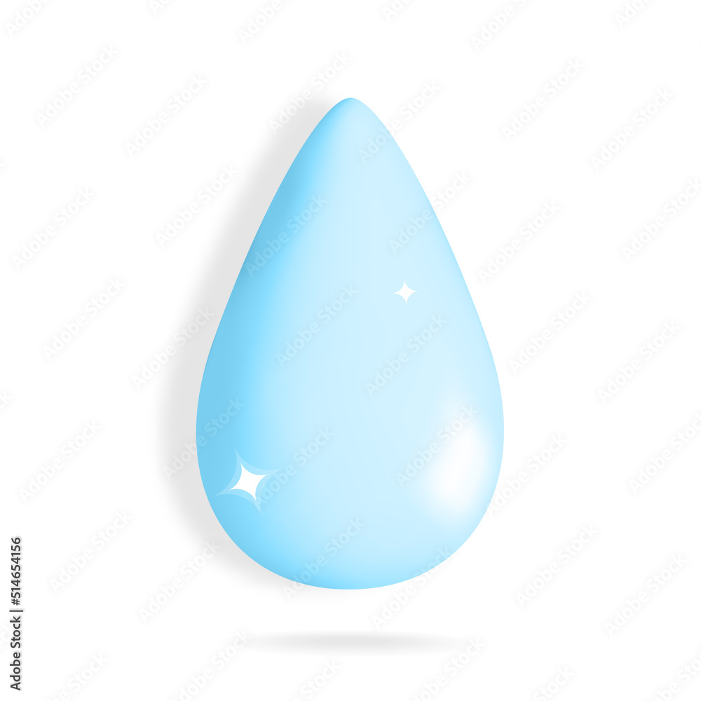 Blue Water drop icon design. 3d vector cartoon style illustration. Life symbol and environment concept banner. Blue Water drop icon design. 3d vector cartoon style illustration. Life symbol and environment concept banner.