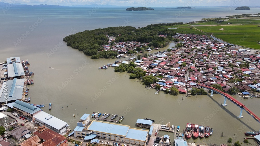 Perlis, Malaysia – June 29, 2022: The Seaside Town of Kuala Perlis