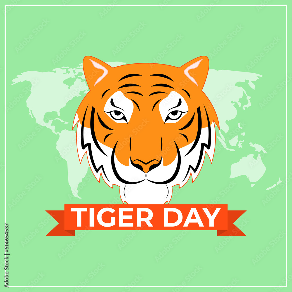 Vector illustration for International Tiger Day