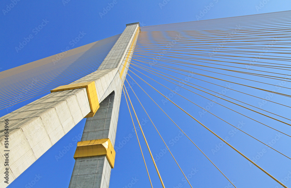 The Rama VIII Cable Bridge,Bangkok,Thailand The Rama VIII Cable Bridge,Bangkok,Thailand