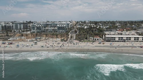 Oceanside California panoramic footage beach view