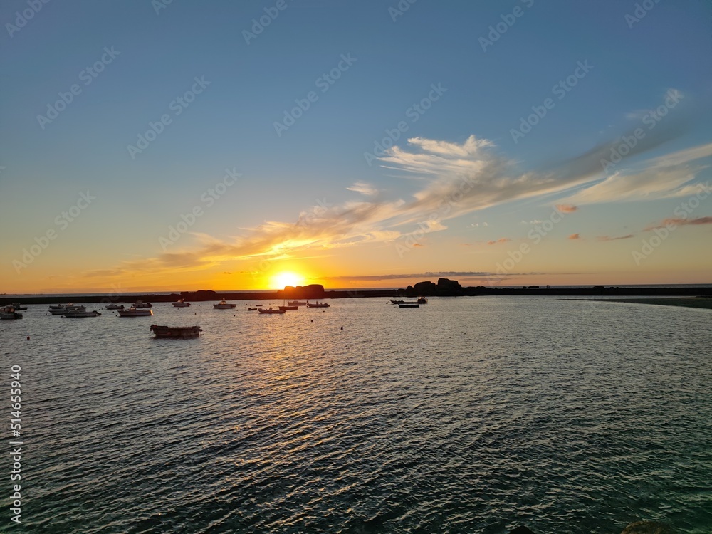 Sonnenuntergang an der bretonischen Küste