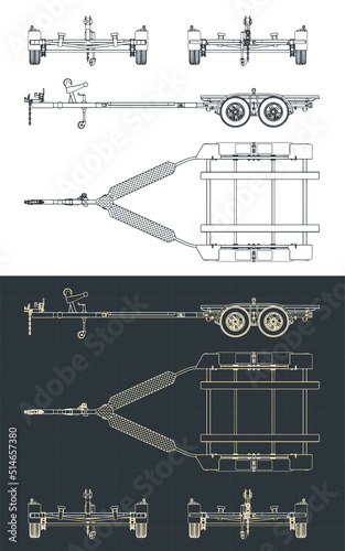 Boat trailer blueprints