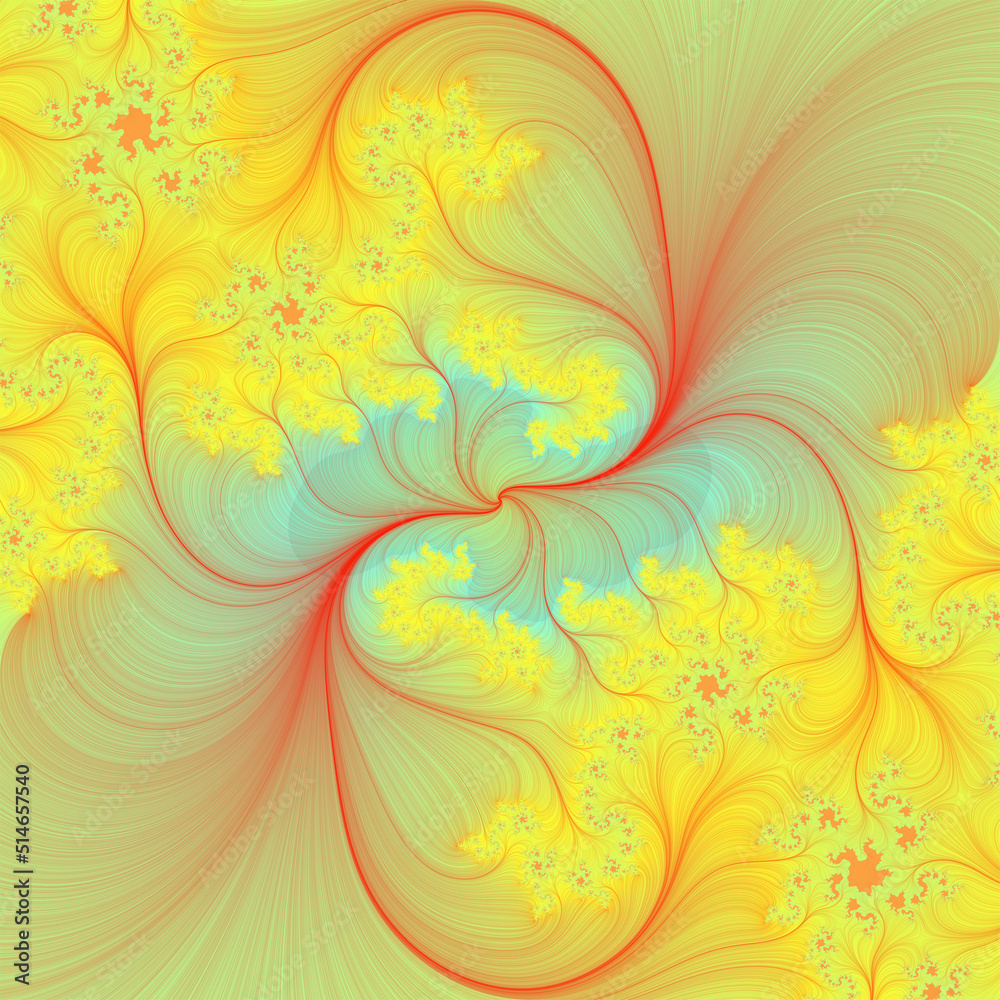 Yellow red shapes abstract autumn tree Yellow red shapes abstract autumn tree