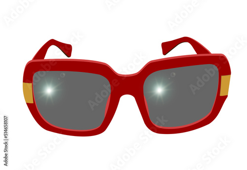 Vector sunglasses isolated on white background, vector illustration. Summer vacation concept.