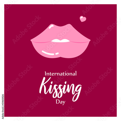 Vector illustration for International Kissing Day