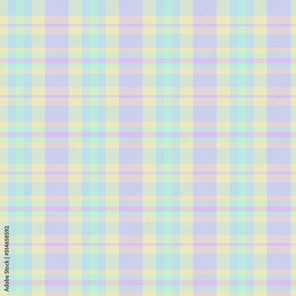 Rainbow Pastel Plaid textured Seamless Pattern
