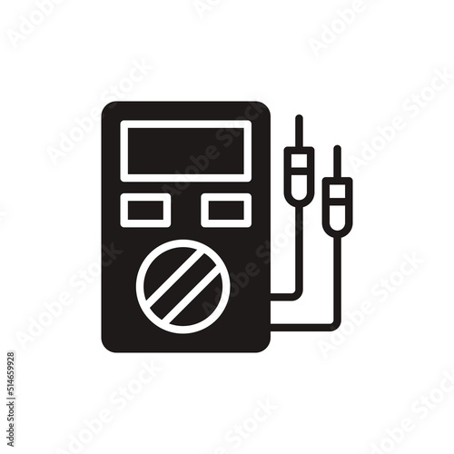 Digital multimeter icon in vector, Logotype