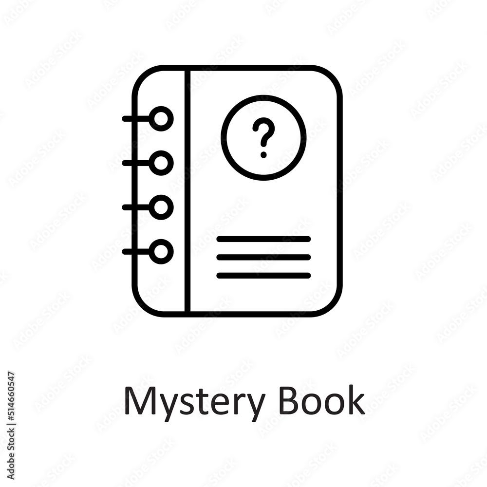 Mystery Book vector filled outline Icon Design illustration on White background. EPS 10 File Mystery Book vector filled outline Icon Design illustration on White background. EPS 10 File