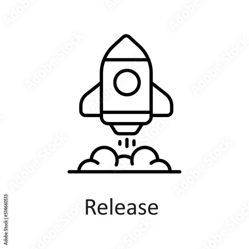 Release vector filled outline Icon Design illustration on White background. EPS 10 File