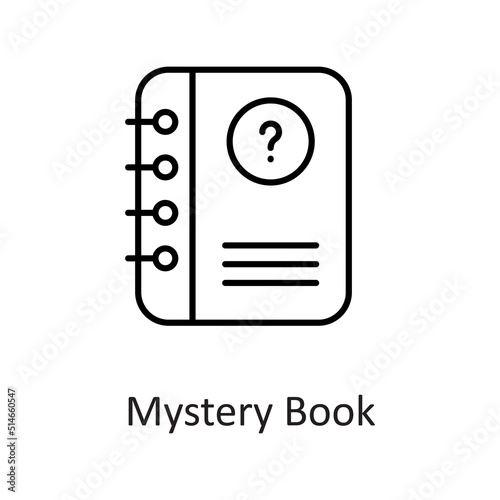 Mystery Book vector filled outline Icon Design illustration on White background. EPS 10 File