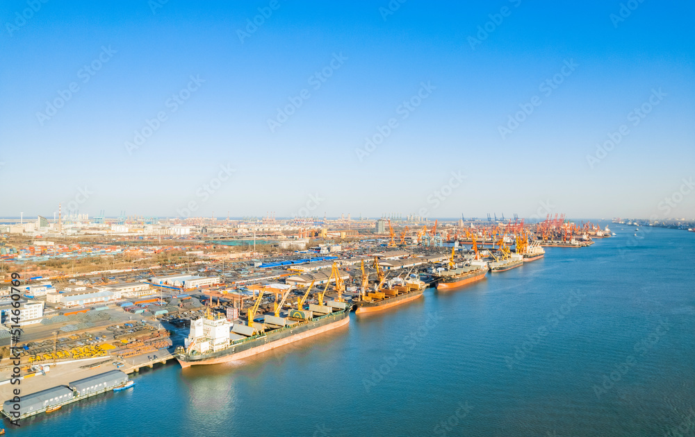 Tianjin Port cargo terminal scenery