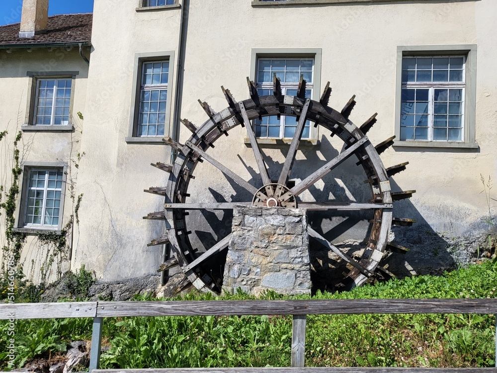 Old water mill in Schaffhausen, Switzerland. Old water mill in Schaffhausen, Switzerland.
