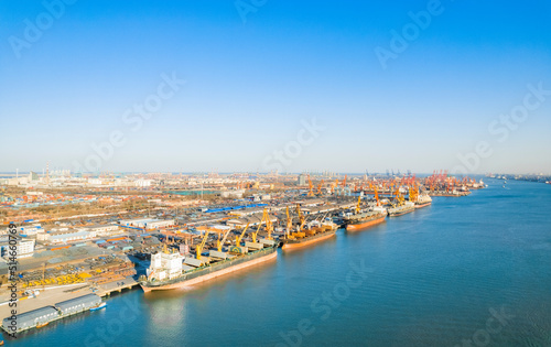 Tianjin Port cargo terminal scenery