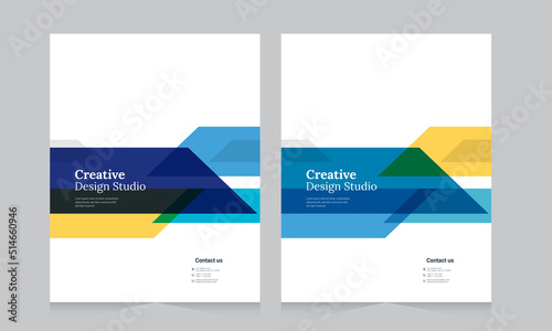 Cover design for annual report and business catalog, magazine, flyer or booklet. Brochure template layout. A4 cover vector EPS-10
