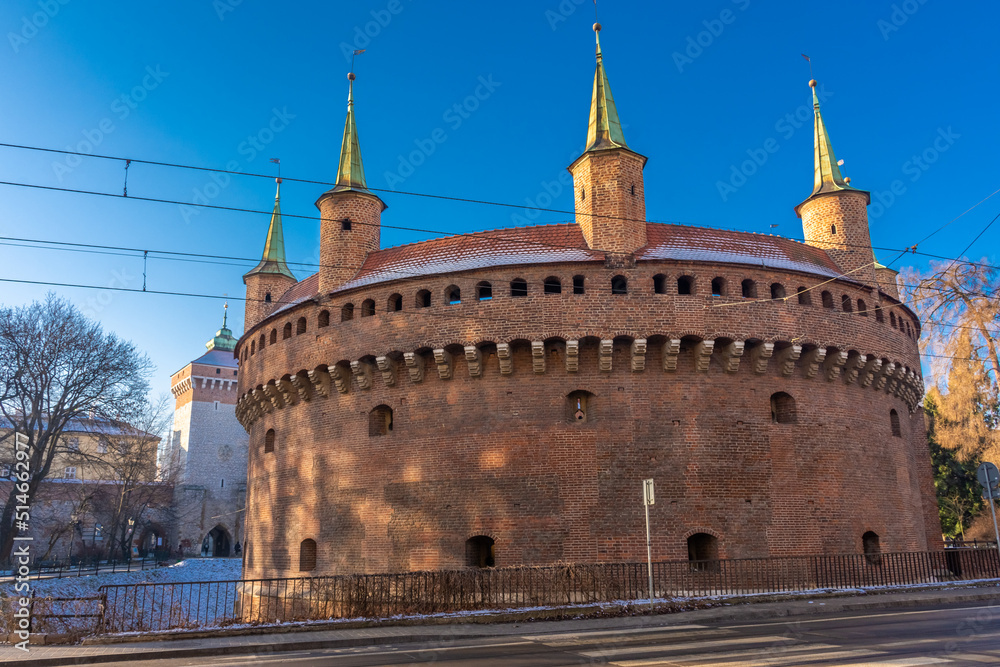 The Barbican of Krakow, one of the best preserved in the world,  Poland