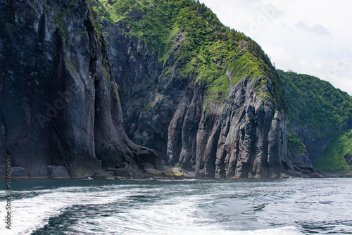 View of the coast of Shiretoko Peninsula, Hokkaido, Japan