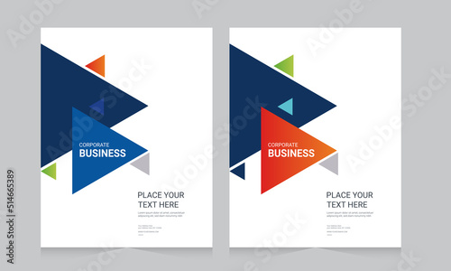 Cover design for annual report and business catalog, magazine, flyer or booklet. Brochure template layout. A4 cover vector EPS-10