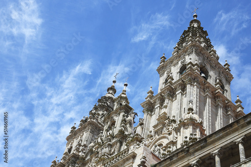 fachada de la catedral de Santiago de Compostela restaurada photo